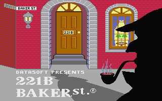 221B Baker St title screen for Atari ST